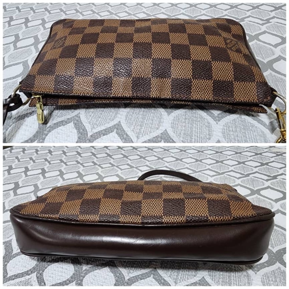 Authentic LOUIS VUITTON Damier Canvas Navona Accessories Pochette Bag Brown - Picture 10 of 13